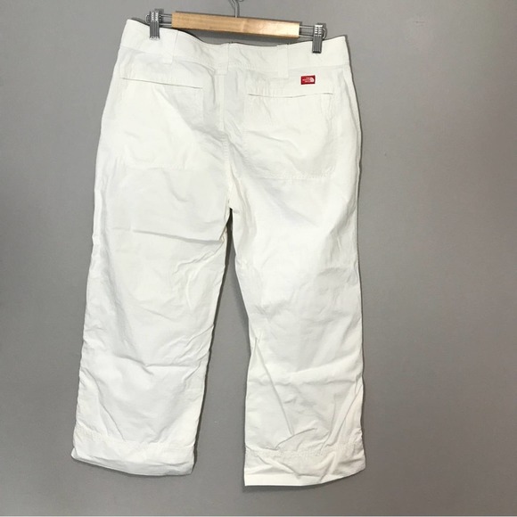 The North Face Hammerland White 100% Cotton  Capri Cropped Pants Sz 10 - Picture 4 of 6